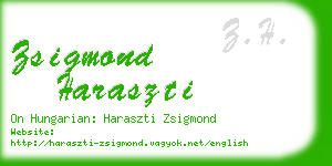 zsigmond haraszti business card
